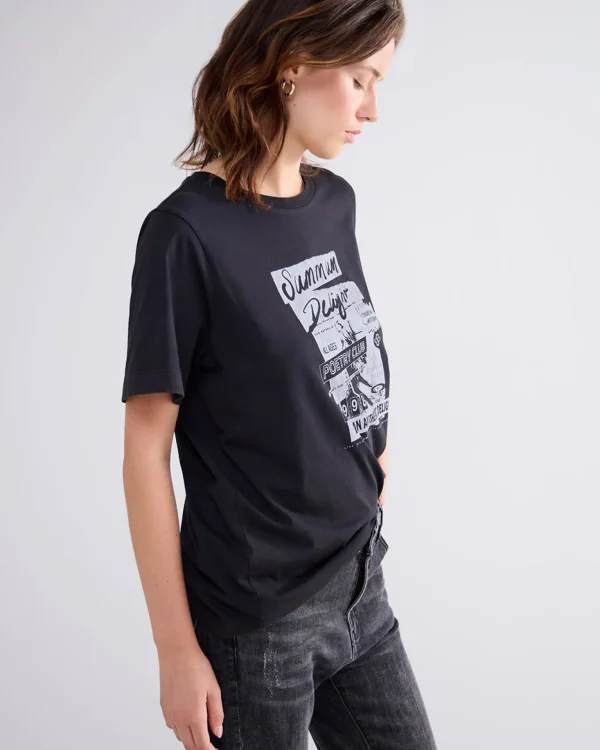 T-shirt Met Tekst>Summum Fashion