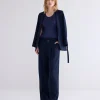 Wijde Broek Met Plooien En Riem>Summum Cheap
