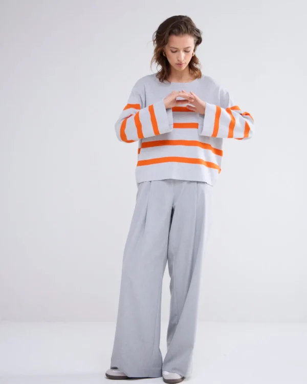 Wijde Broek Met Plooien En Riem>Summum Clearance