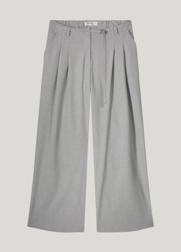 Wijde Broek Met Plooien En Riem>Summum Clearance